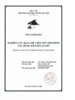 Nghiên cứu bào chế viên nén nifedipin tác dụng kéo dài 24 giờ