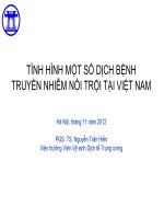Bài thuyết trình Tình hình một số dịch bệnh truyền nhiễm nổi trội tại việt nam  PGS.TS. Nguyễn Trần Hiển