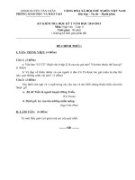 ĐỀ THI MÔN NGỮ VĂN LỚP 6