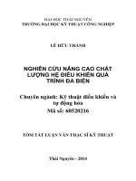 TÓM TẮT LUẬN VĂN THẠC SĨ KỸ THUẬT NGHIÊN CỨU NÂNG CAO CHẤT LƯỢNG HỆ ĐIỀU KHIỂN QUÁ TRÌNH ĐA BIẾN