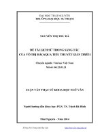 Đề tài lịch sử trong sáng tác của võ thị hảo (qua tiểu thuyết giàn thiêu)
