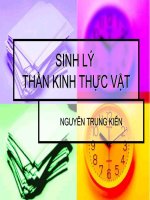 Bài giảng sinh lý thần kinh thực vật (PGs  ts  nguyễn trung kiên) 