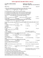 Tổng hợp đề thi HKI tiếng anh lớp  12 (with key) 