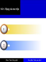 Tiết 5   hạng của ma trận 