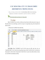 Các hàm tra cứu và tham chiếu (reference) trong excel 