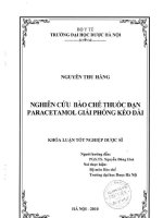 Nghiên cứu bào chế thuốc đạn paracetamol giải phóng kéo dài
