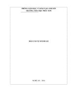 Báo cáo tự đánh giá kiểm định chất lượng trường học