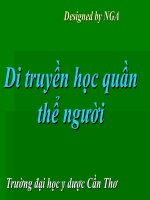 Bài giảng di truyền quần thể 