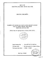 Nghiên cứu đánh giá chất lượng dịch vụ dược tại các hiệu thuốc nhà nước trên địa bàn hà nội