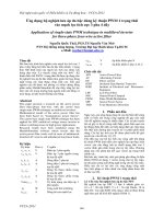 Ứng dụng bộ nghịch lưu áp đa bậc dùng kỹ thuật PWM 1 trạng thái vào mạch lọc tích cực 3 pha 4 dây 