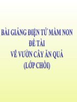 Bài giảng điện tử mầm non lớp Chồi đề tài Vẽ vườn cây ăn quả