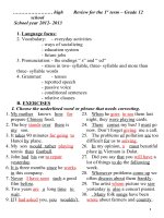 Đề cương ôn thi HKI tiếng anh lớp 12 