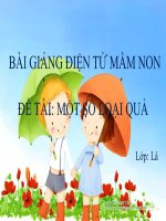 Bài giảng điện tử mầm non lớp Lá đề tài Một số loại quả