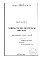 Nghiên cứu bào chế vi nang vitamin e