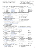 Tổng hợp đề thi HKII tiếng anh lớp 12 