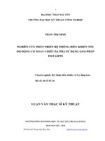 Nghiên cứu phát triển hệ thống điều khiển tốc độ động cơ xoay chiều ba pha sử dụng giải pháp instaspin