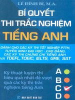 Bí quyết thi trắc nghiệm tiếng anh phần 1   lê đình bì