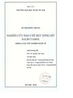 Nghiên cứu bào chế bột xông hít salbutamol