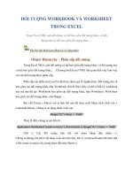 Đối tượng workbook và worksheet trong excel 