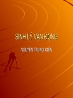 Bài giảng sinh lý vận động (PGs  ts  nguyễn trung kiên) 
