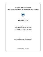 Giá trị công ty, rủi ro và cơ hội tăng trưởng đại học kinh tế 2015 