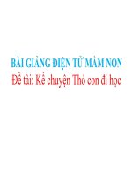 Bài giảng điện tử mầm non lớp Mầm đề tài Kể chuyện Thỏ con đi học