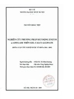 Nghiên cứu phương pháp bất động enzym alpha amylase trên gel calci alginate