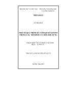 TOÀN văn một số QUÁ TRÌNH rã VI PHẠM số LEPTON TRONG các mô HÌNH SIÊU đối XỨNG