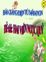Bài giảng điện tử mầm non lớp Mầm đề tài Kể chuyện Hai viên ngọc quý