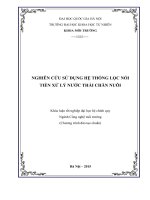 Nghiên cứu và ứng dụng công nghệ tiên tiến phù hợp điều kiện việt nam để xử lý ô nhiễm kết hợp tận dụng chất thải của các trang trại chăn nuôi lợn