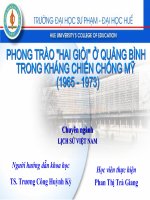 slide thuyết trình luận văn thạc sĩ đề tài phong trào 2 giỏi ở quảng bình trong chiến tranh kháng chiến chống mỹ