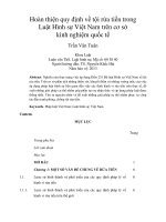 Hoàn thiện quy định về tội rửa tiền trong Luật Hình sự Việt Nam trên cơ sở kinh nghiệm quốc t