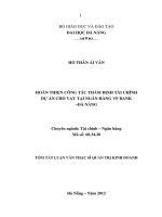 Hoàn thiện công tác thẩm định tài chính dự án cho vay của ngân hàng VP bank   đà nẵng