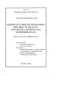 Nghiên cứu một số thành phần hoá học từ quả cây macaranga denticulata (euphorbiaceae)