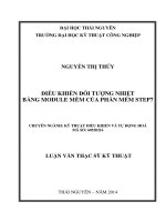 LUẬN VĂN THẠC SỸ KỸ THUẬT  ĐIỀU KHIỂN ĐỐI TƯỢNG NHIỆT  BẰNG MODULE MỀMC ỦA PHẦN MỀM STEP7