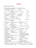 Bài tập tiếng anh lớp 12 (thì   tenses) 
