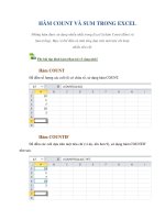 Hàm count và sum trong excel 