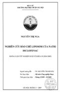 Nghiên cứu bào chế liposom của natri diclofenac