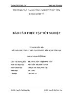 Báo cáo thực tập tn kế toán nguyên vật liệu tại công ty xây dựng Vĩnh Lạc