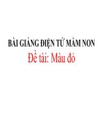 Bài giảng điện tử mầm non lớp Mầm đề tài Màu đỏ