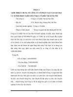 báo cáo thực tập tại công ty cổ phần vận tải sao mai 