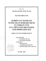 Nghiên cứu đánh giá tương quan sinh khả dụng in vitro in vivo của viên nang diltiazem giải phóng kéo dài