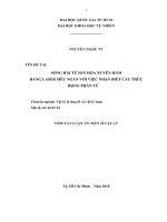 Sóng hài từ ion hóa xuyên hàm bằng laser siêu ngắn với việc nhận biết cấu trúc động phân tử