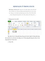 Định dạng ô trong excel 