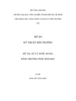 đồ án môn kỹ thuật môi trường, đề tài xử lý nước rỉ rác bằng PP sinh học