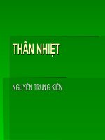 Bài giảng SINH lý THÂN NHIỆT (PGS TS nguyễn trung kiên) 
