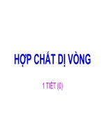 Bài giảng hóa học hợp chất dị vòng 