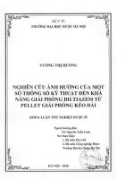 Nghiên cứu ảnh hưởng của một số thông số kỹ thuật đến khả năng giải phóng diltiazem từ pellet giả phóng kéo dài