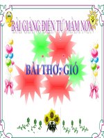 Bài giảng điện tử mầm non lớp Chồi đề tài Bài thơ Gió