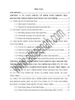 Hoàn thiện quy trình kiểm toán khoản mục doanh thu trong kiểm toán báo cáo tài chính do công ty tư vấn tài chính kế toán và kiểm toán quốc tế IAFC thực hiện 